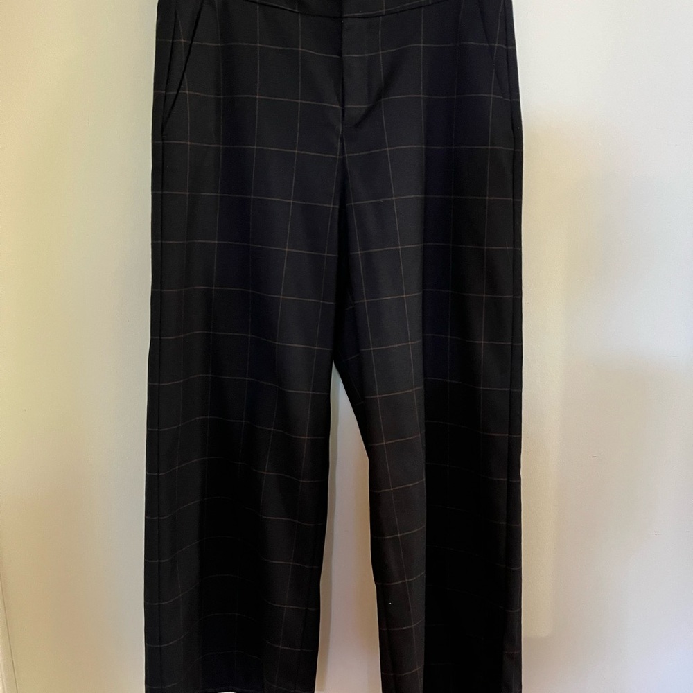 Banana Republic Navy Plaid Dress Pants